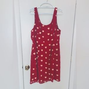 Red and Pink Heart ModCloth Dress